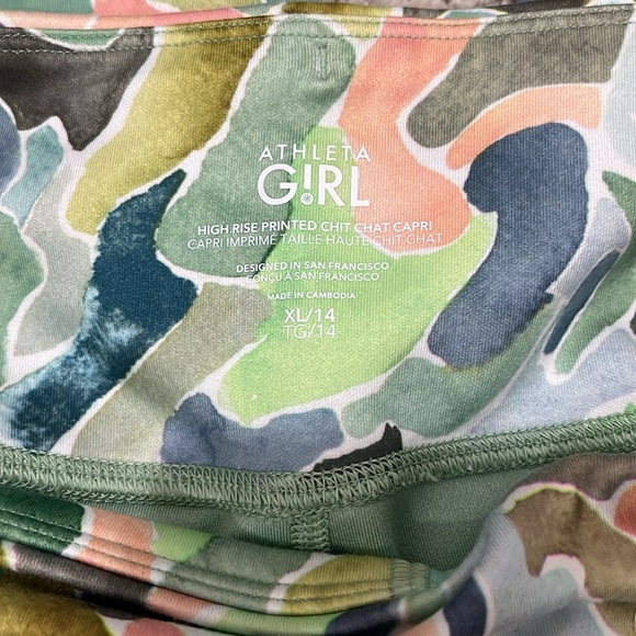 NWOT Athleta Girl High Rise Chi Chat Capri - Picture 3 of 3